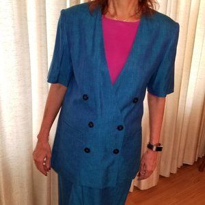 Executive Collection Teal Blue Suit Size 10
